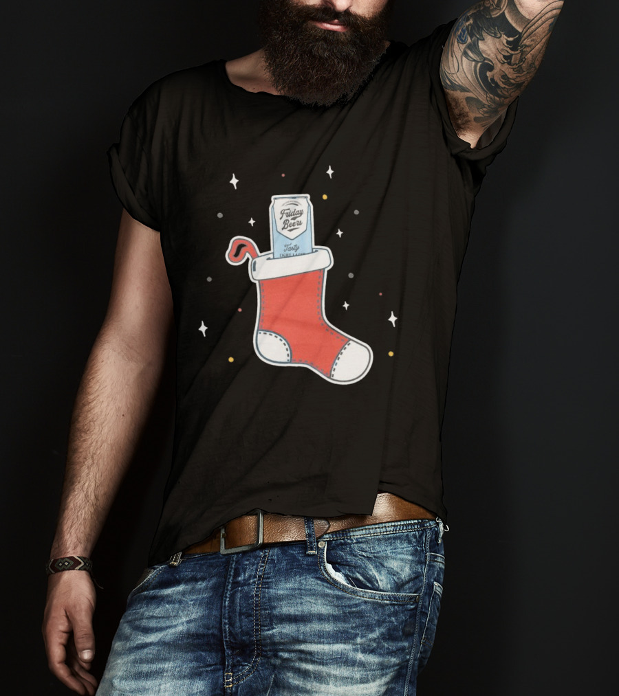 Friday Beers Christmas Stocking T-Shirt