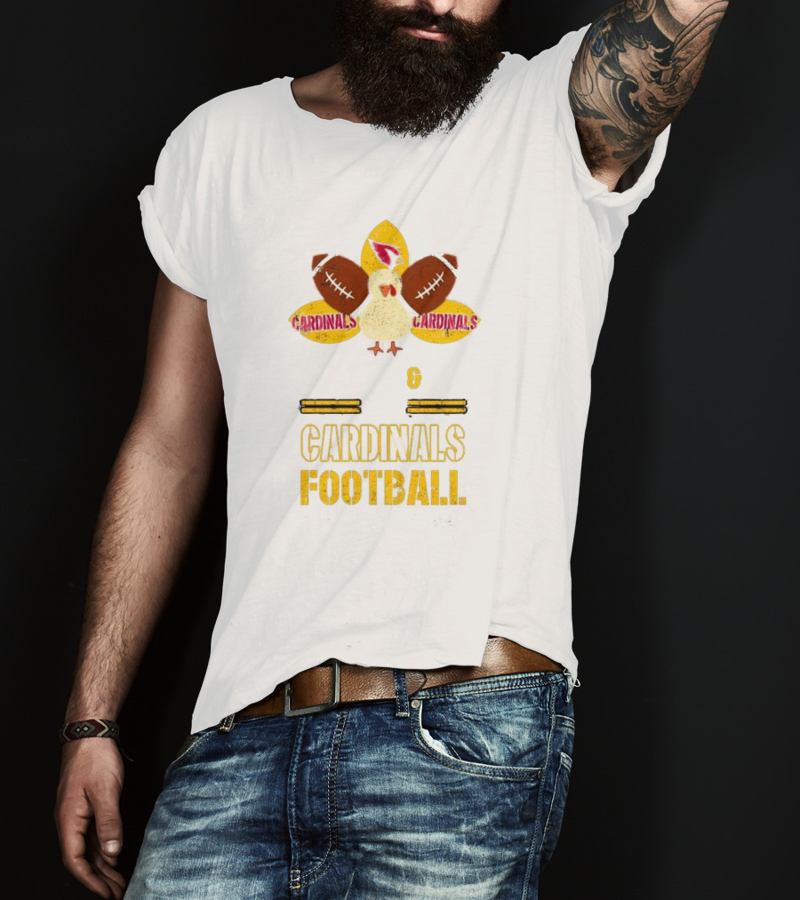 Cardinals Turkey Football Cardinals Thanksgiving Cardinals Football T-Shirt