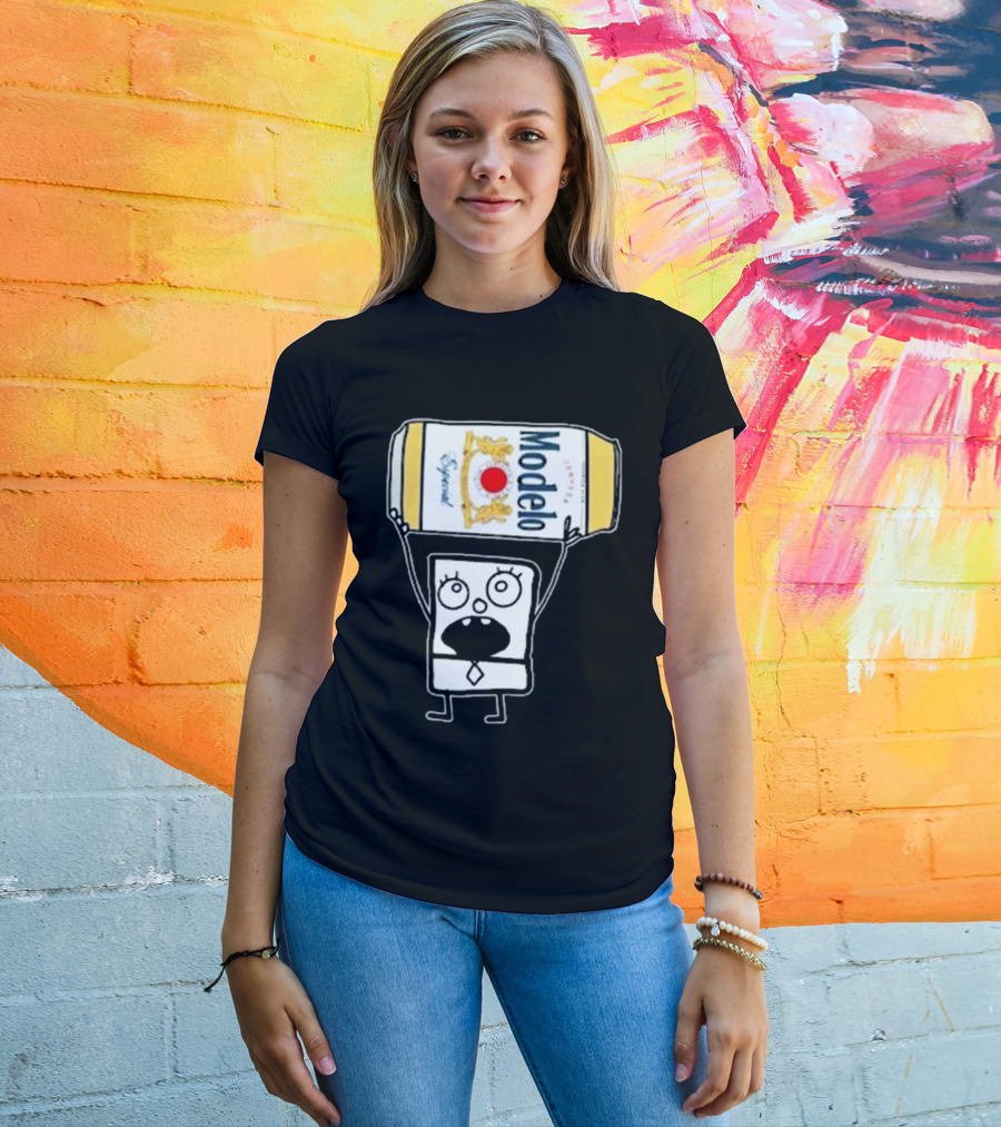 Doodlebob Lifting Modelo Especial Beer Can T-Shirt