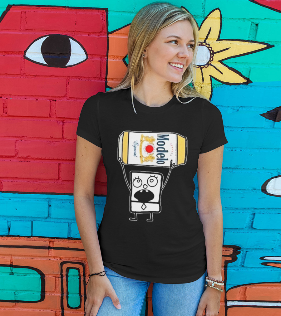 Doodlebob Lifting Modelo Especial Beer Can T-Shirt