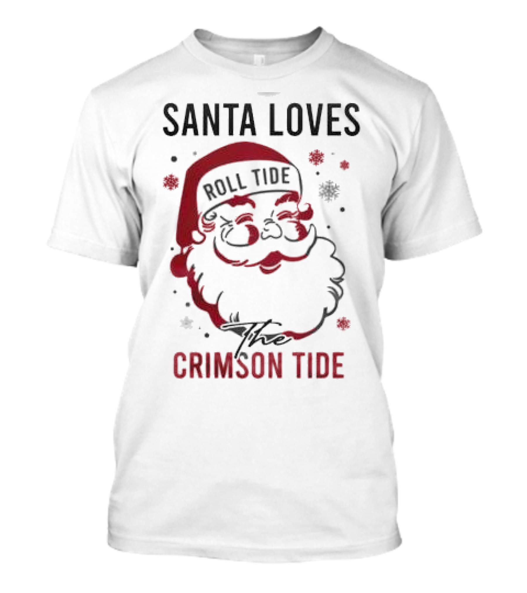 Santa Loves Roll Tide The Crimson Tide Christmas T-Shirt