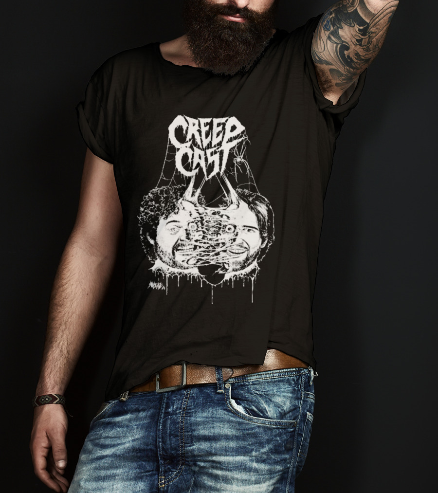Creep Cast Webbed Faces Papa Meat T-Shirt