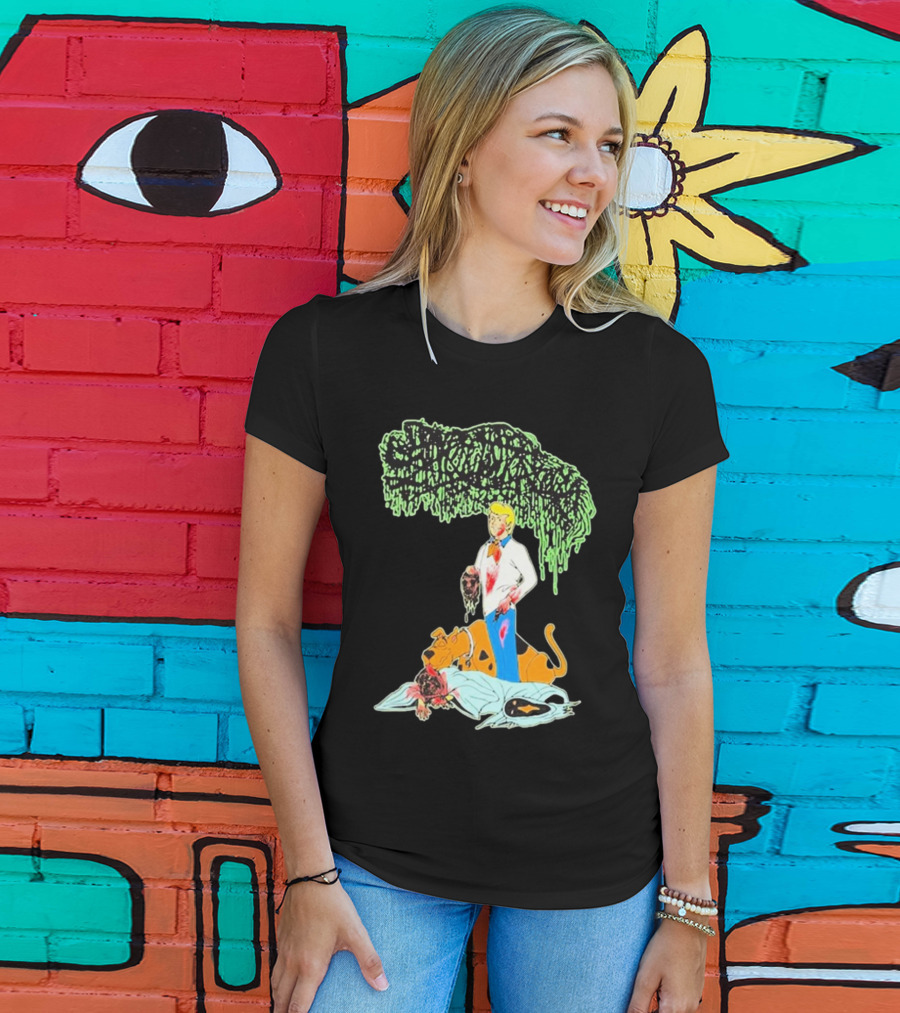 Sanguisugabogg Groovy Horror Parody Fred And Shaggy Scooby-Doo Scene T-Shirt