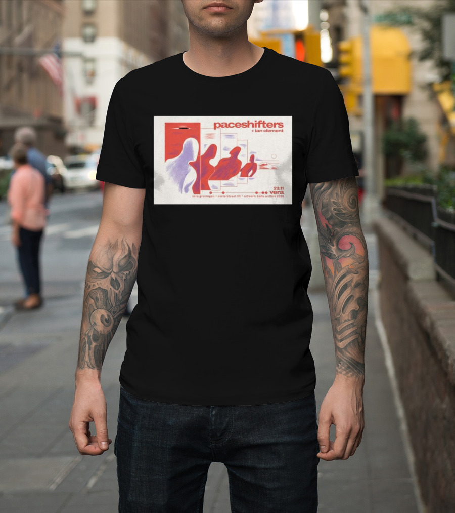 Paceshifters And Ian Clement Vera Groningen Netherlands November 23 2024 Vera Concertstraat 44 Artwork Kalle Wolters T-Shirt