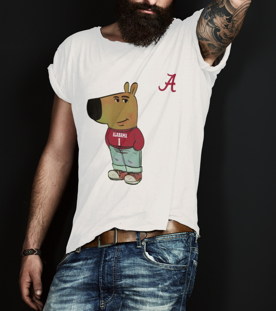 Alabama Crimson Tide Chill Cartoon Character T-Shirt