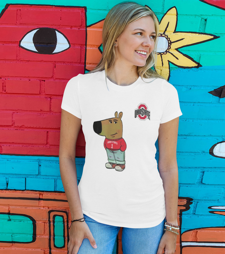 Ohio State Buckeyes Character In Red T-Shirt