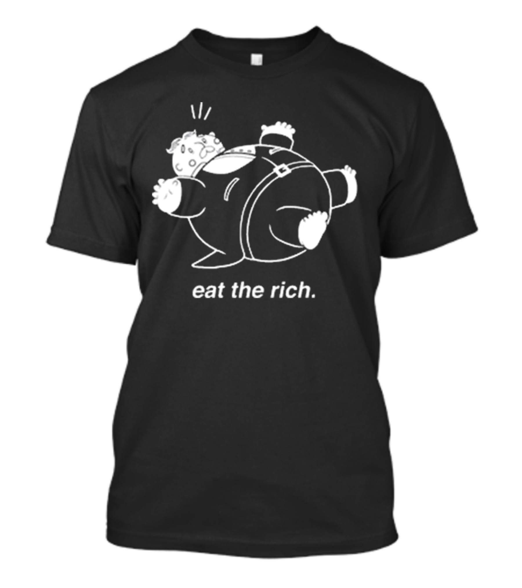 Lameun Eat The Rich Cartoon Character T-Shirt