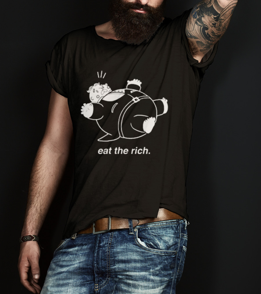 Lameun Eat The Rich Cartoon Character T-Shirt