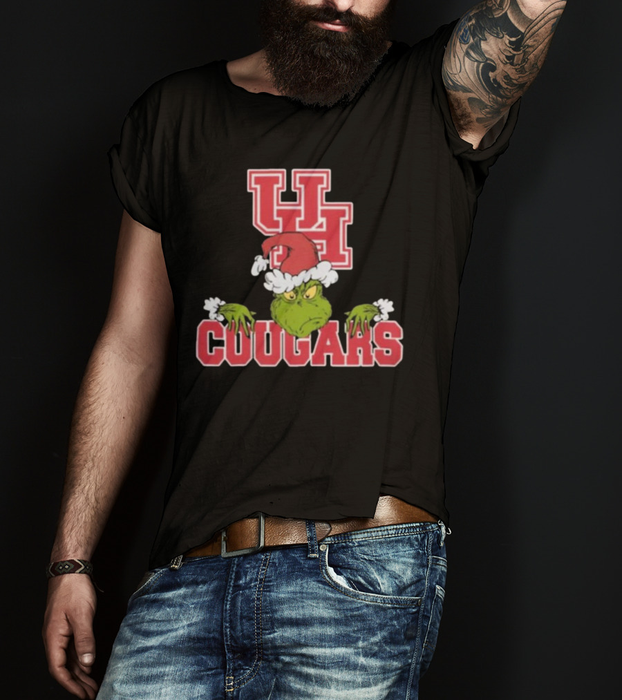 NCAA Houston Cougars Grinch Christmas T-Shirt