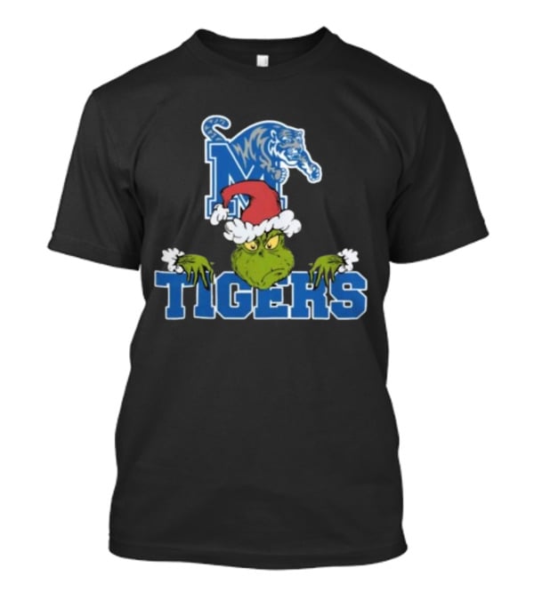 Memphis Tigers Grinch Christmas Football NCAA T-Shirt