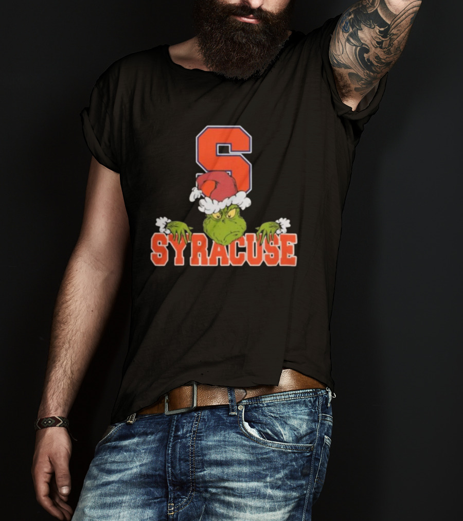 Syracuse Orange Grinch Christmas Football T-Shirt