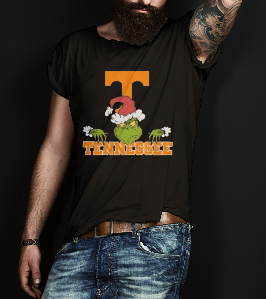 Tennessee Volunteers Grinch Christmas NCAA Football T-Shirt