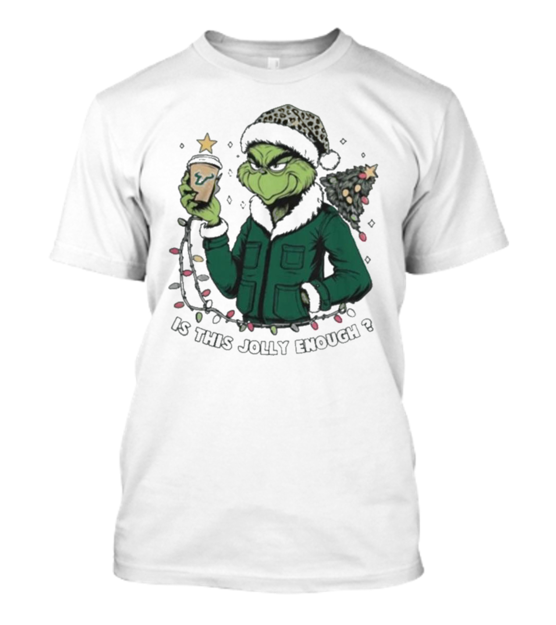 South Florida Bulls Grinch Is This Jolly Enough Merry Christmas T-Shirt