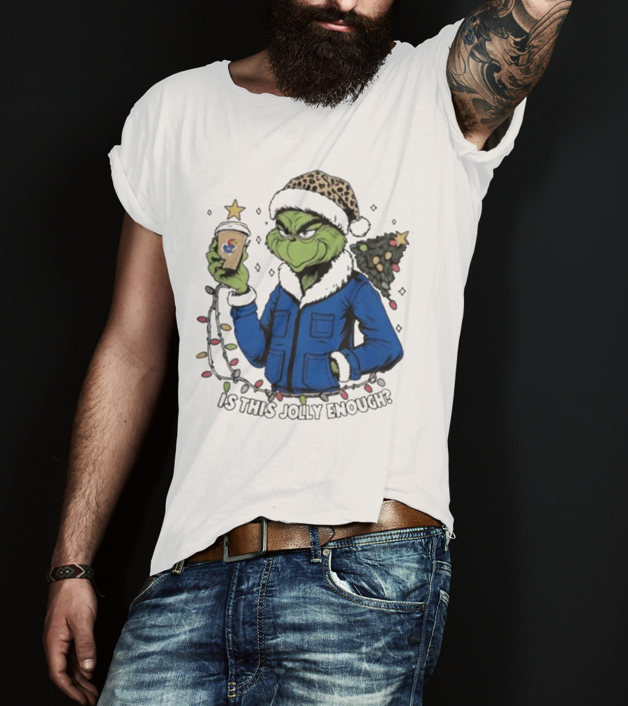 Kansas Jayhawks Grinch Is This Jolly Enough Merry Christmas T-Shirt