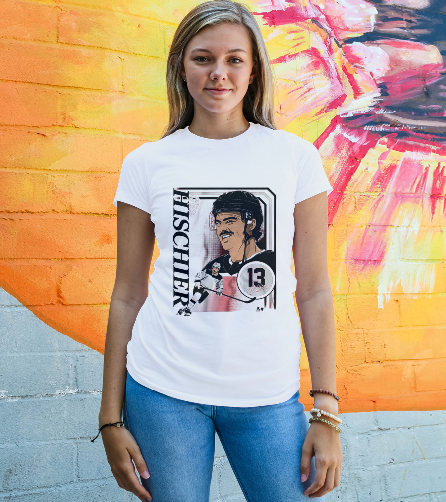 Nico Hischier Collage Frame Number 13 Hockey T-Shirt