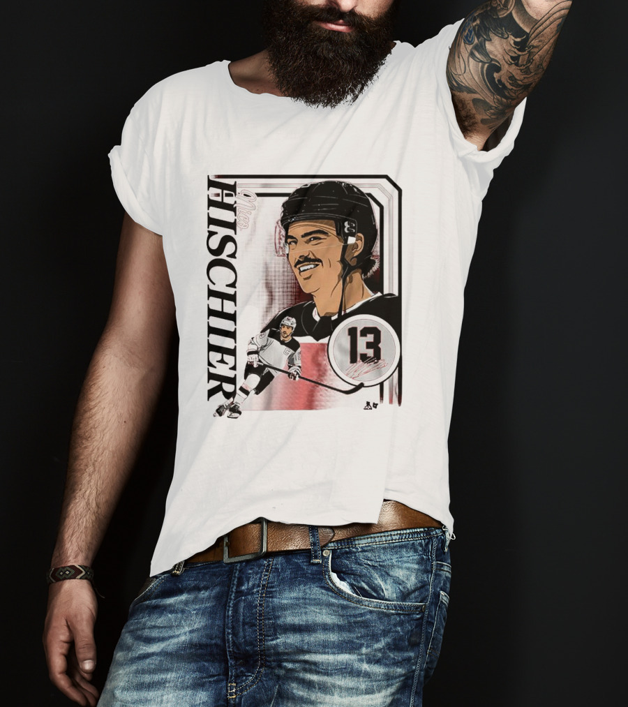 Nico Hischier Collage Frame Number 13 Hockey T-Shirt