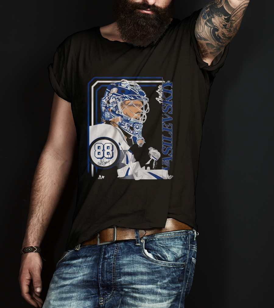 Andrei Vasilevskiy 88 Hockey Goalie Collage Frame T-Shirt