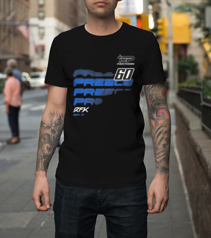 Ryan Preece RP 60 RFK Blue Men's Black T-Shirt