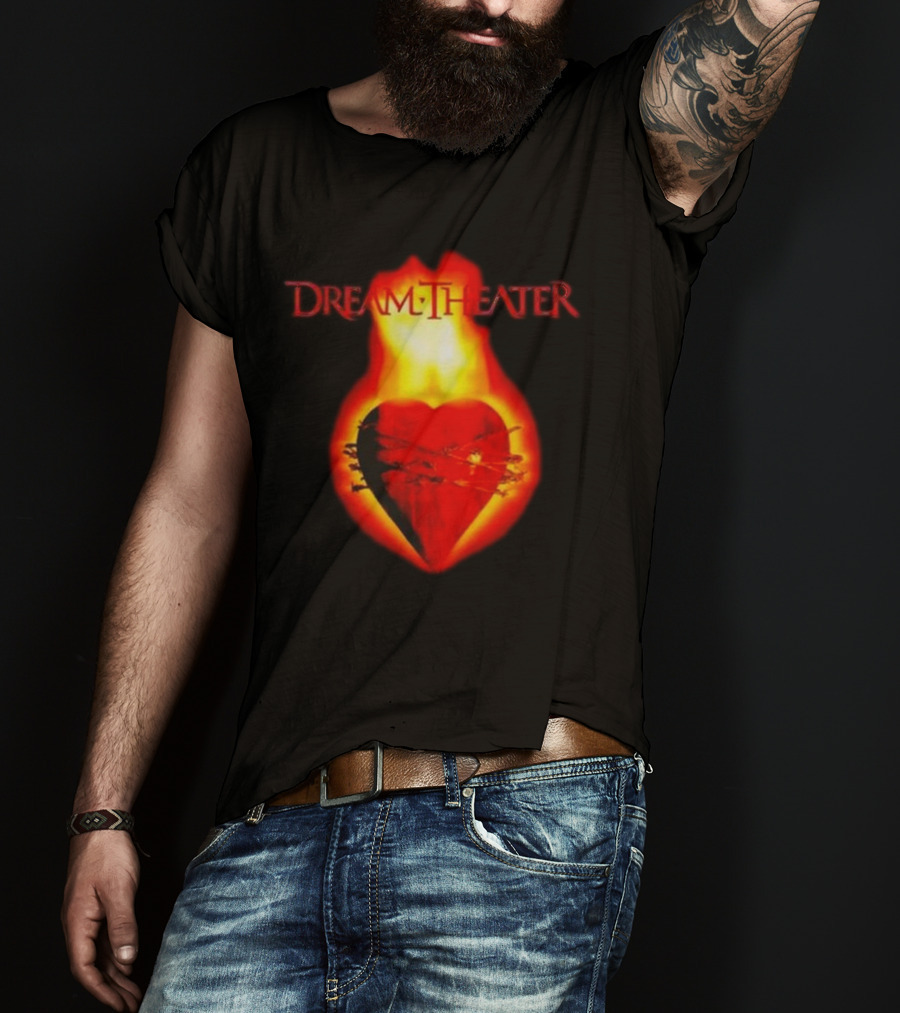 Dream Theater Burning Heart Visual Revolver Winter T-Shirt
