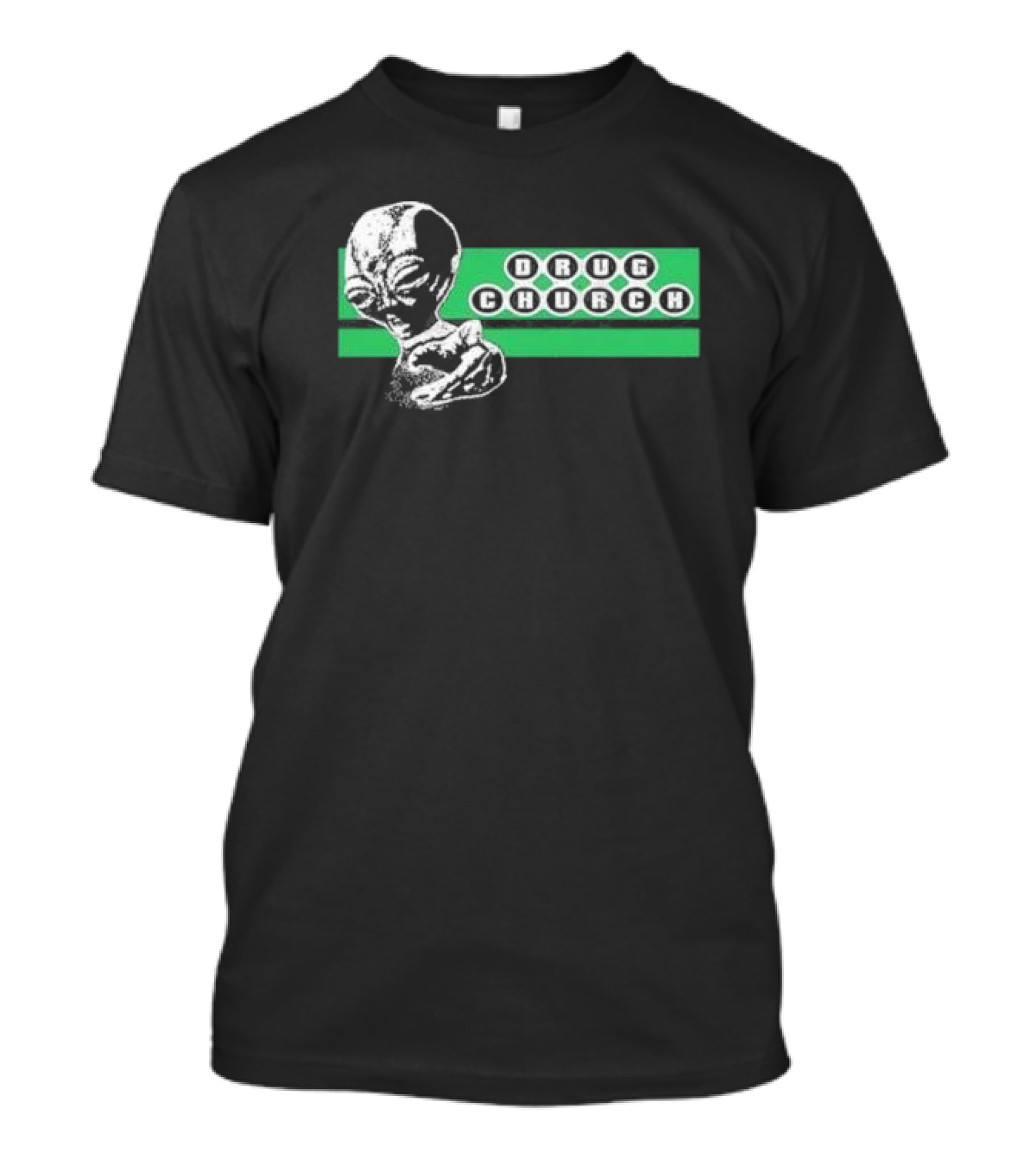 Drug Church Alien With Green Background T-Shirt