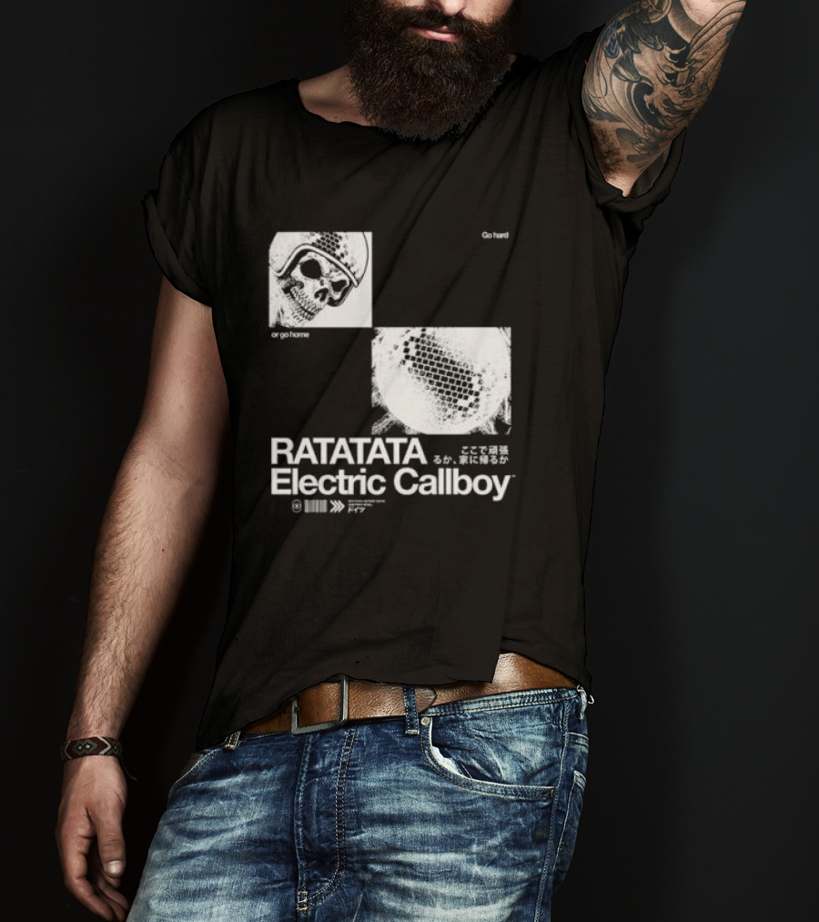 Electric Callboy Ratatata Skull Disco Go Hard Or Go Home T-Shirt