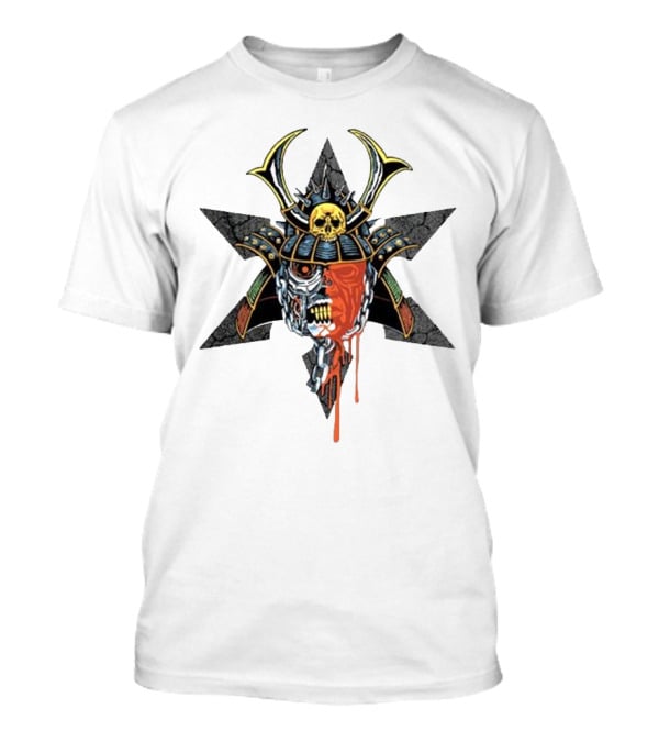 God’s Hate Shuriken Samurai Skull Starburst Horror T-Shirt