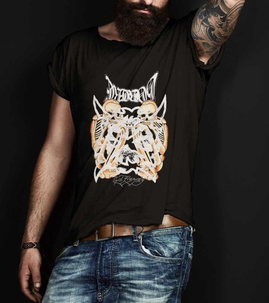 Ken Carson Ed Hardy Hardcore Skulls T-Shirt