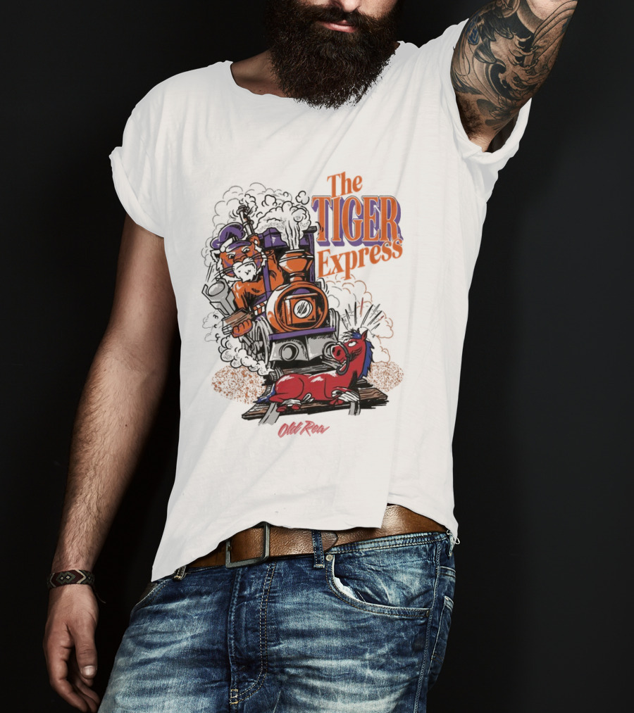Clemson Tigers The Tiger Express Old Row Steam Train T-Shirt