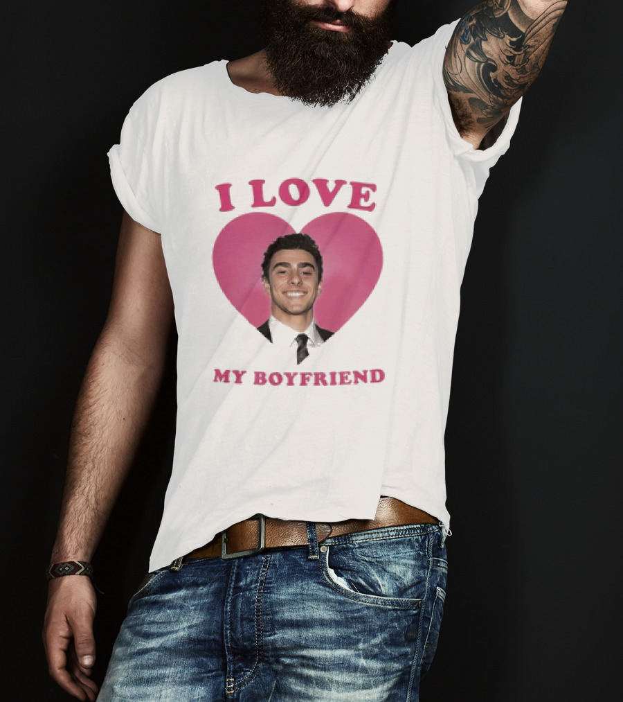 I Love My Boyfriend Luigi Mangione Heart T-Shirt