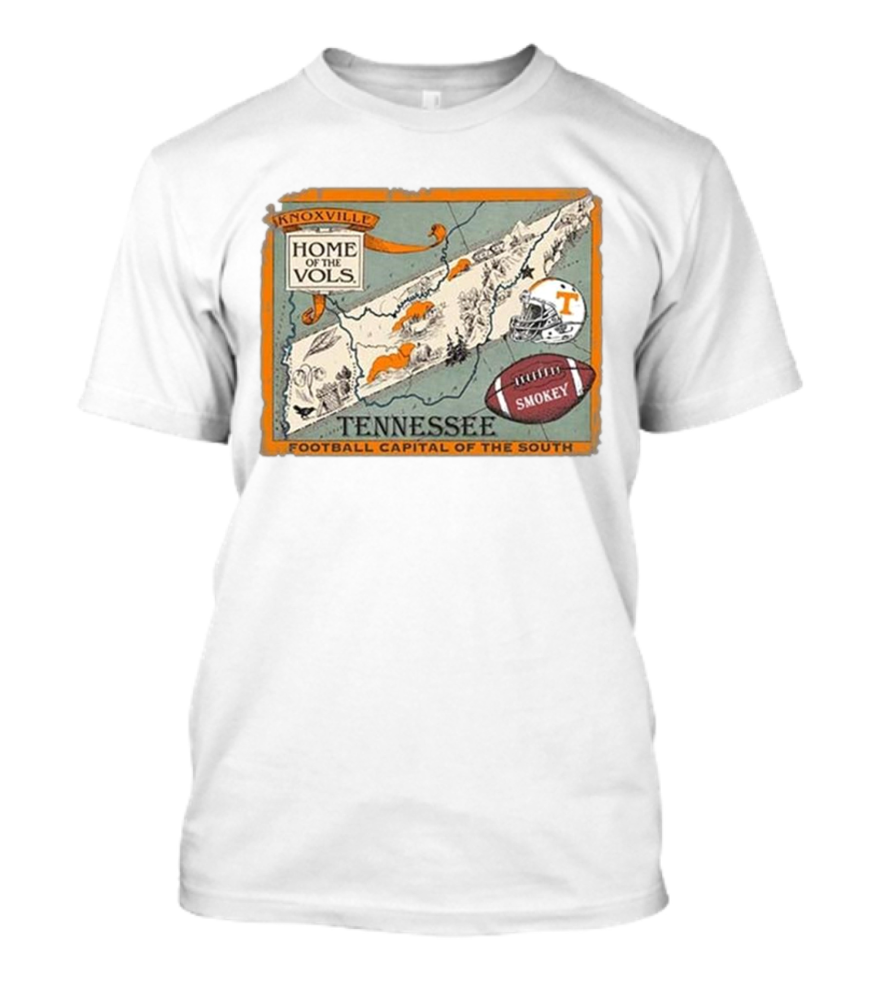 Tennessee Knoxville Home Of The Vols Football Capital Of The South Smokey T-Shirt