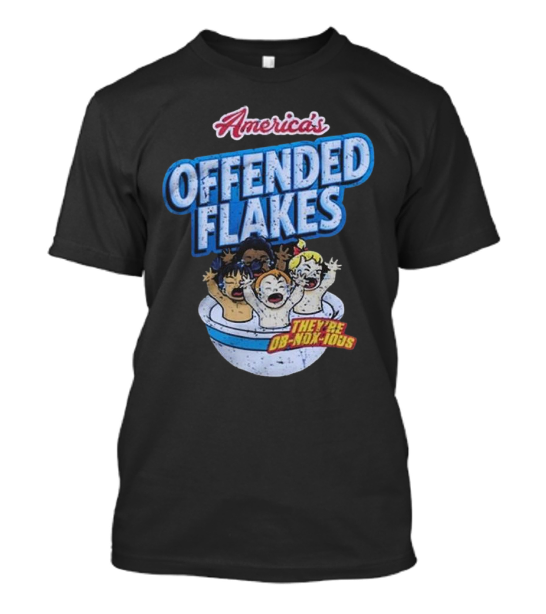 Derek Holland Wearing America's Offended Flakes They're Ob Nox Ious T-Shirt