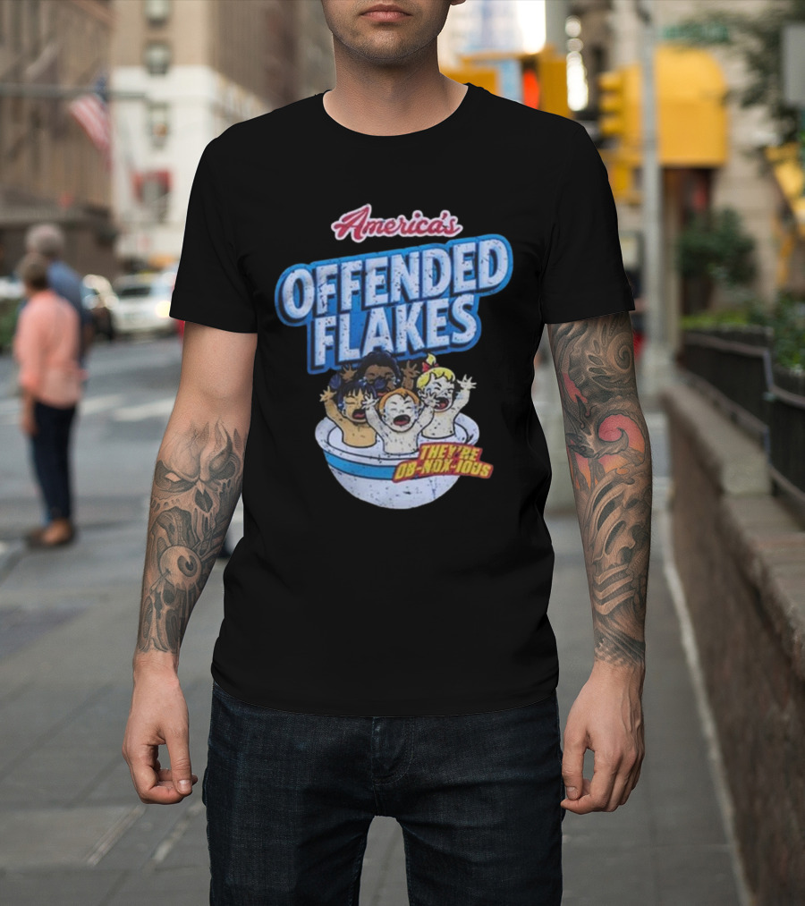 Derek Holland Wearing America's Offended Flakes They're Ob Nox Ious T-Shirt