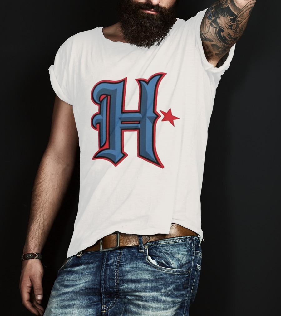 Houston Texans H Logo With Red Star T-Shirt