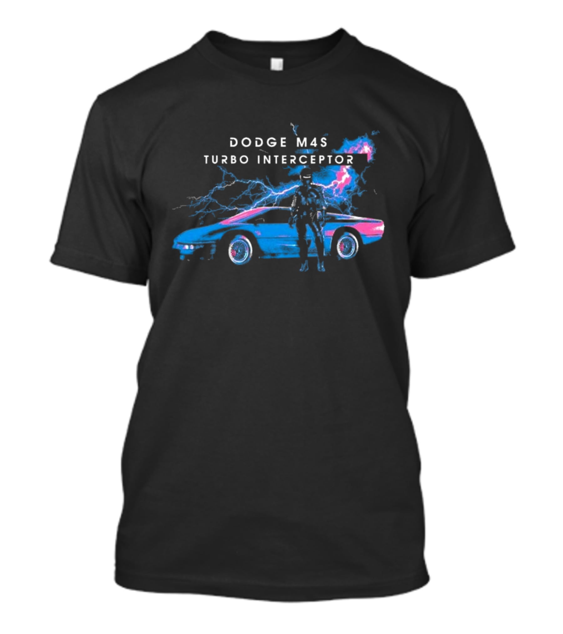 Dodge M4S Turbo Interceptor With Lightning And Wraith Character T-Shirt
