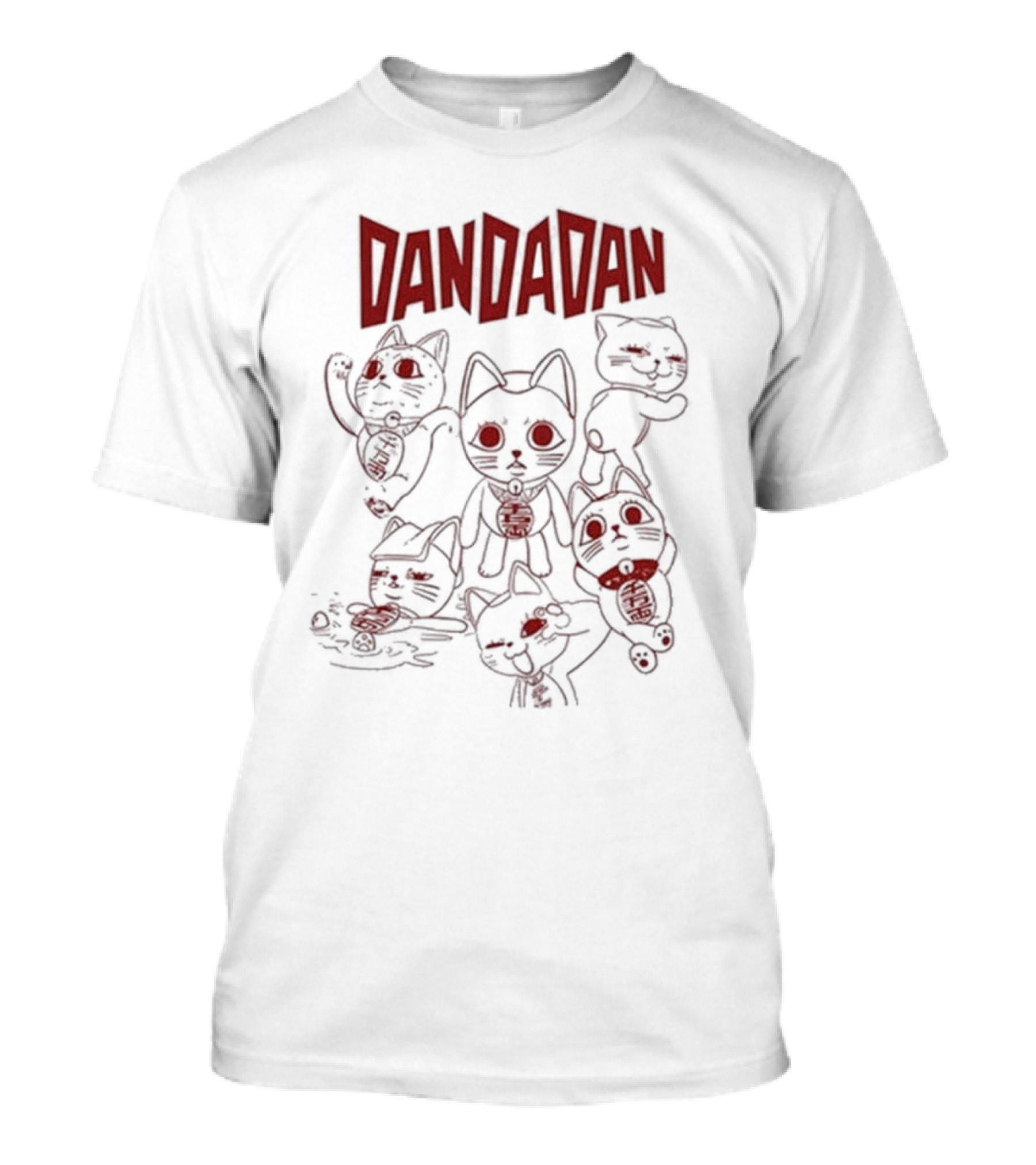 Dandadan Beige Turbo Granny Cat Characters T-Shirt