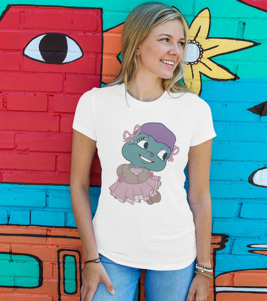 Samantha Yve Bb Coquette Cartoon Character With Purple Hair And Pink T-Shirt