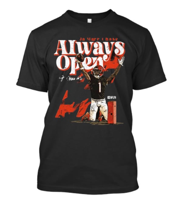 Ja’Marr Chase Always Open Cincinnati NFLPA Signature T-Shirt