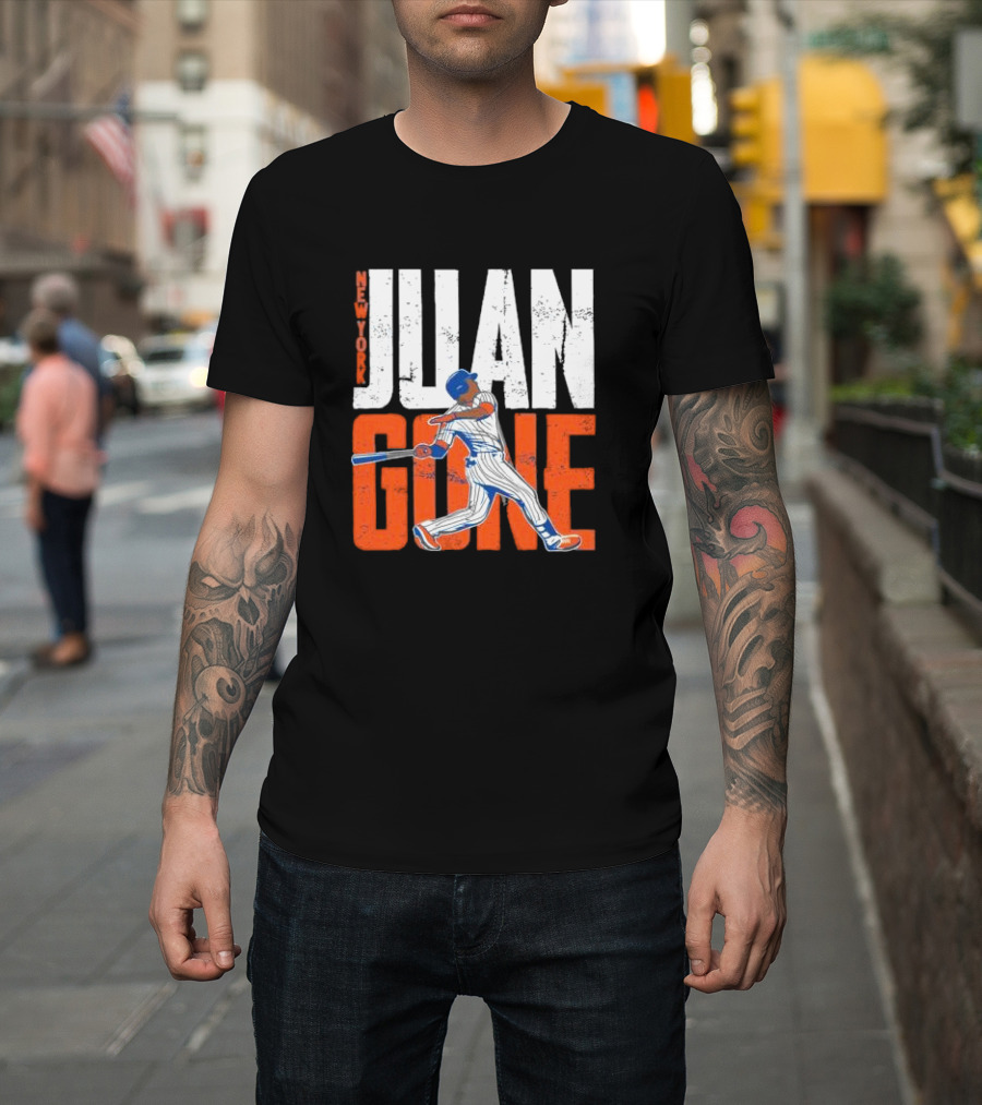 New York Juan Gone Baseball Player Swinging T-Shirt