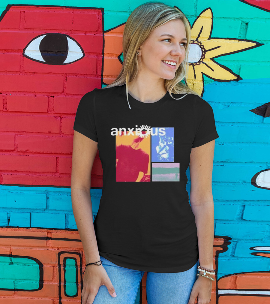 Anxious Red Blue Purple Collage T-Shirt
