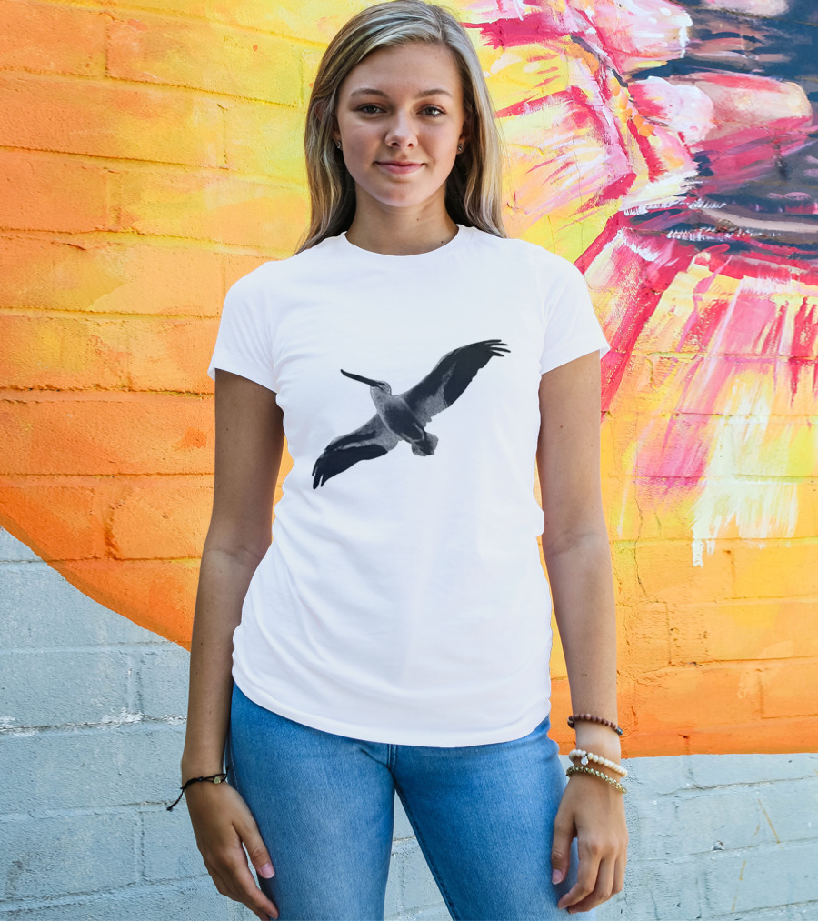 Staff Somewhere On The Northside Black And White Pelican T-Shirt
