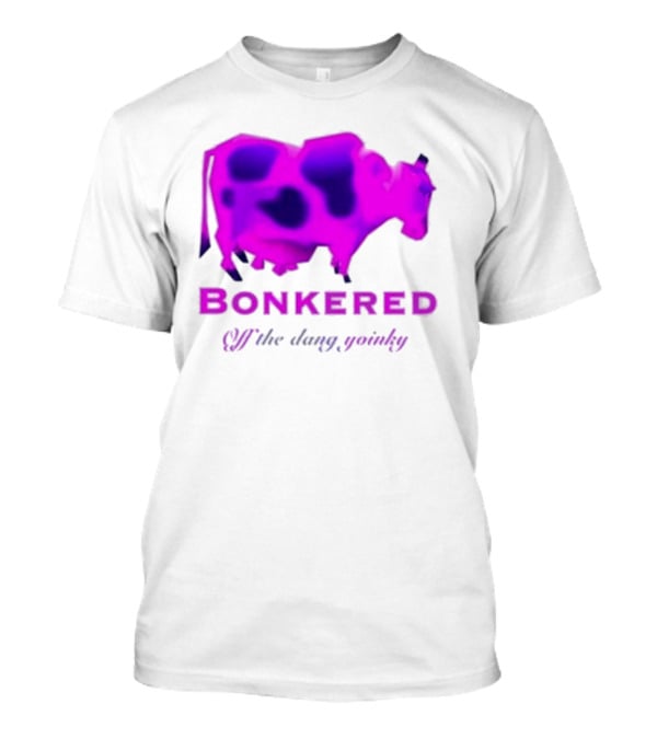 BONKERED Off The Dang Yoinky Purple Cow T-Shirt