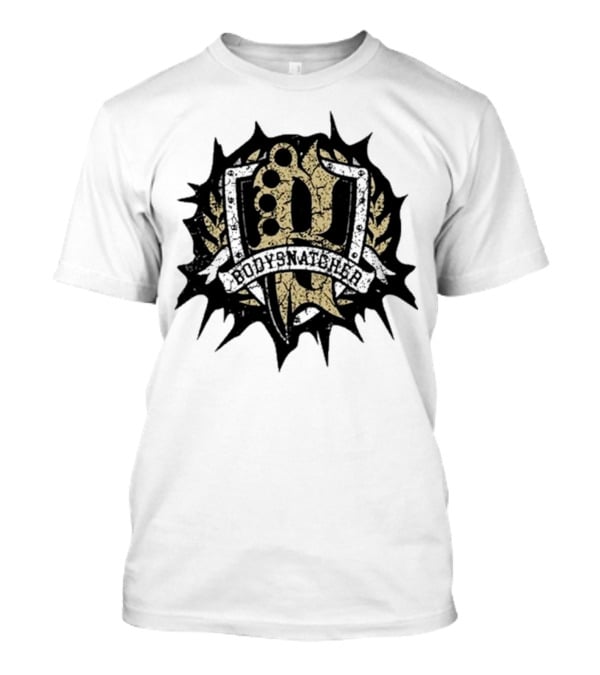Bodysnatcher Brass Knuckles Emblem Mosh Club Badge T-Shirt