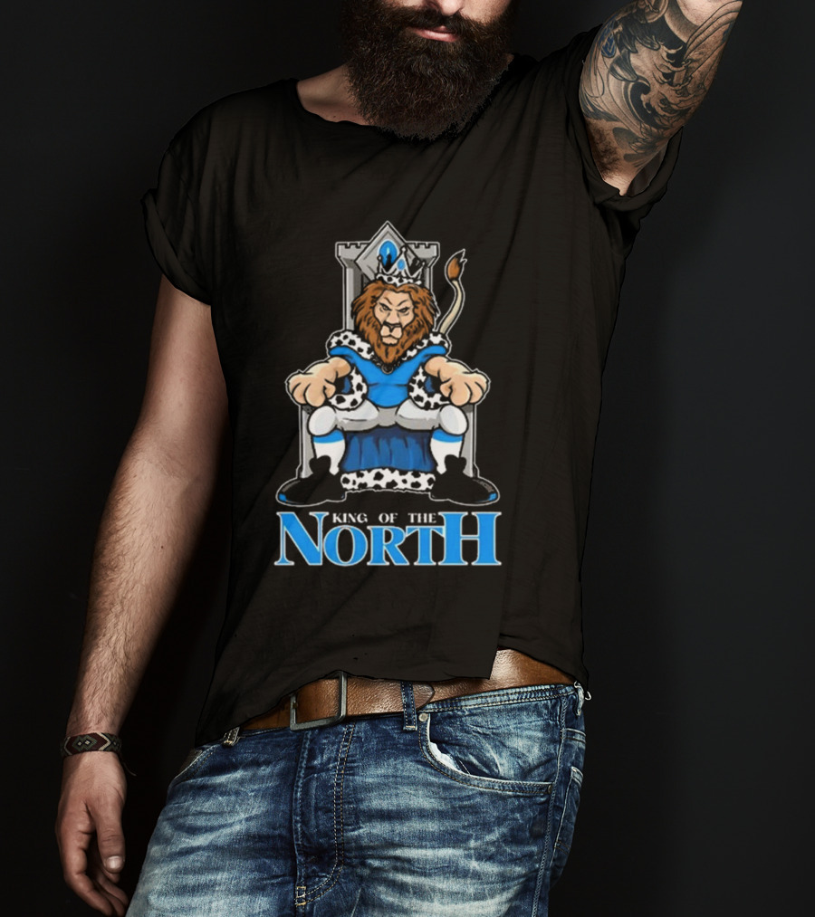 Detroit Lions King Of The North 2025 Lions Throne T-Shirt