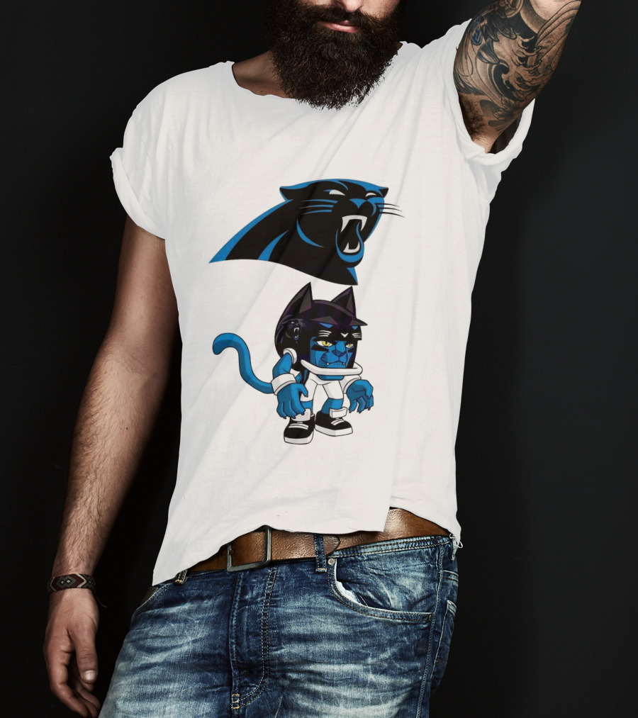 Rush Zone Carolina Panthers NFL Cartoon Character 2025 Football Mascot T-Shirt