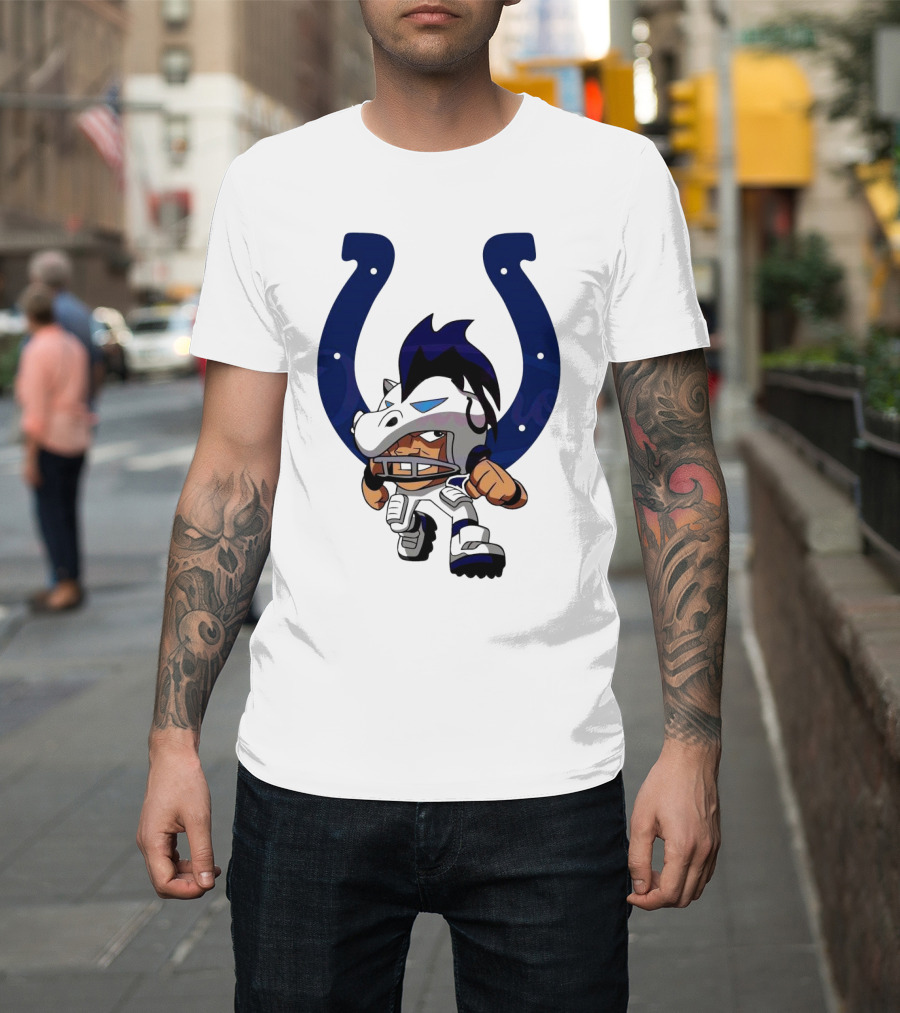 Indianapolis Colts Rush Zone NFL Character 2025 T-Shirt