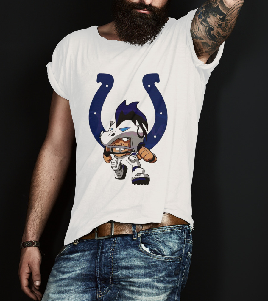 Indianapolis Colts Rush Zone NFL Character 2025 T-Shirt