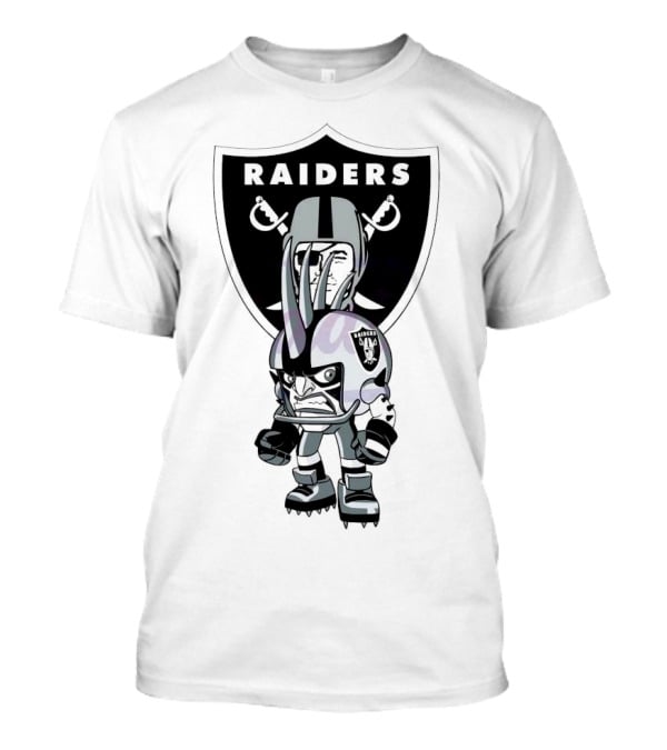 Raiders NFL Rush Zone Cartoon Character Las Vegas 2025 T-Shirt