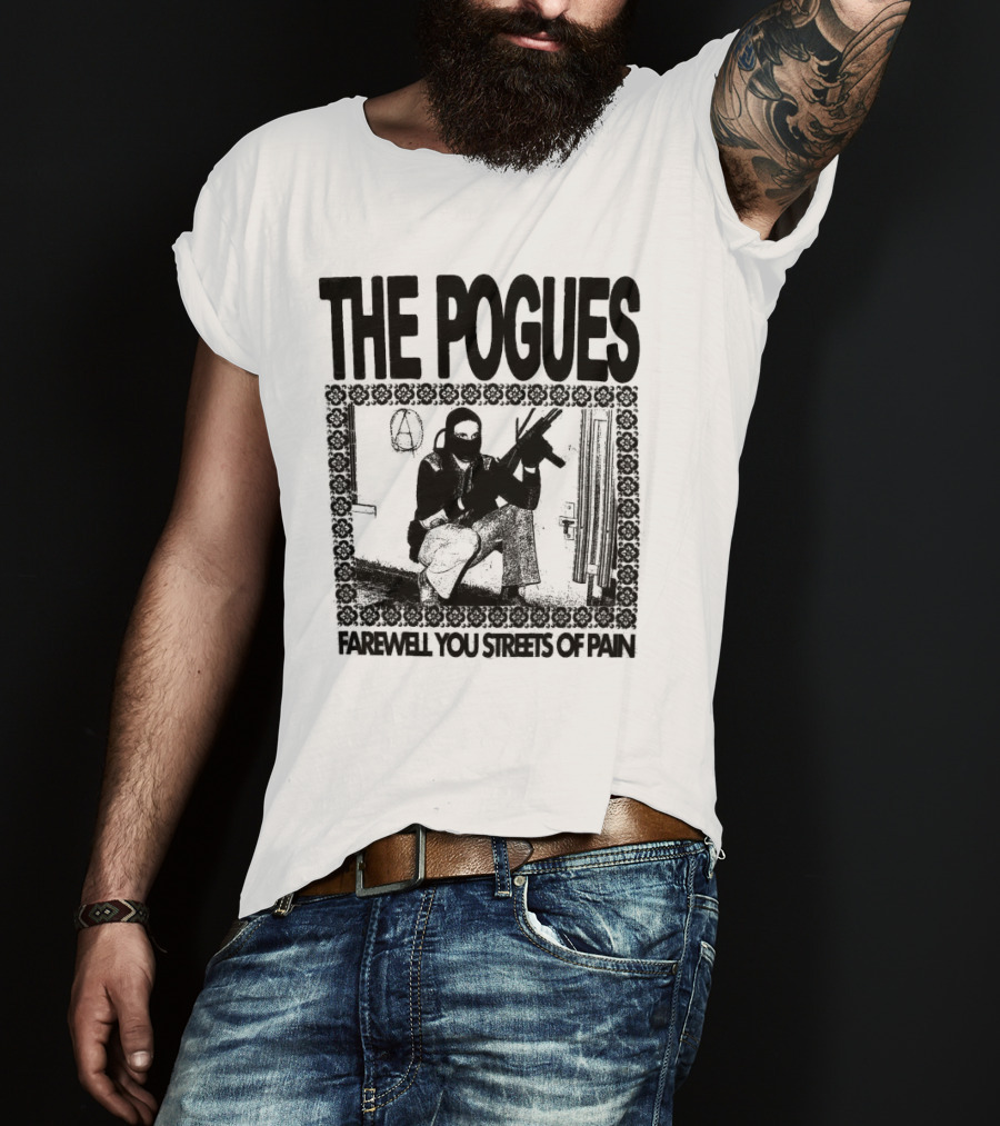 The Pogues Farewell You Streets Of Pain Copycat Video Press Merch T-Shirt