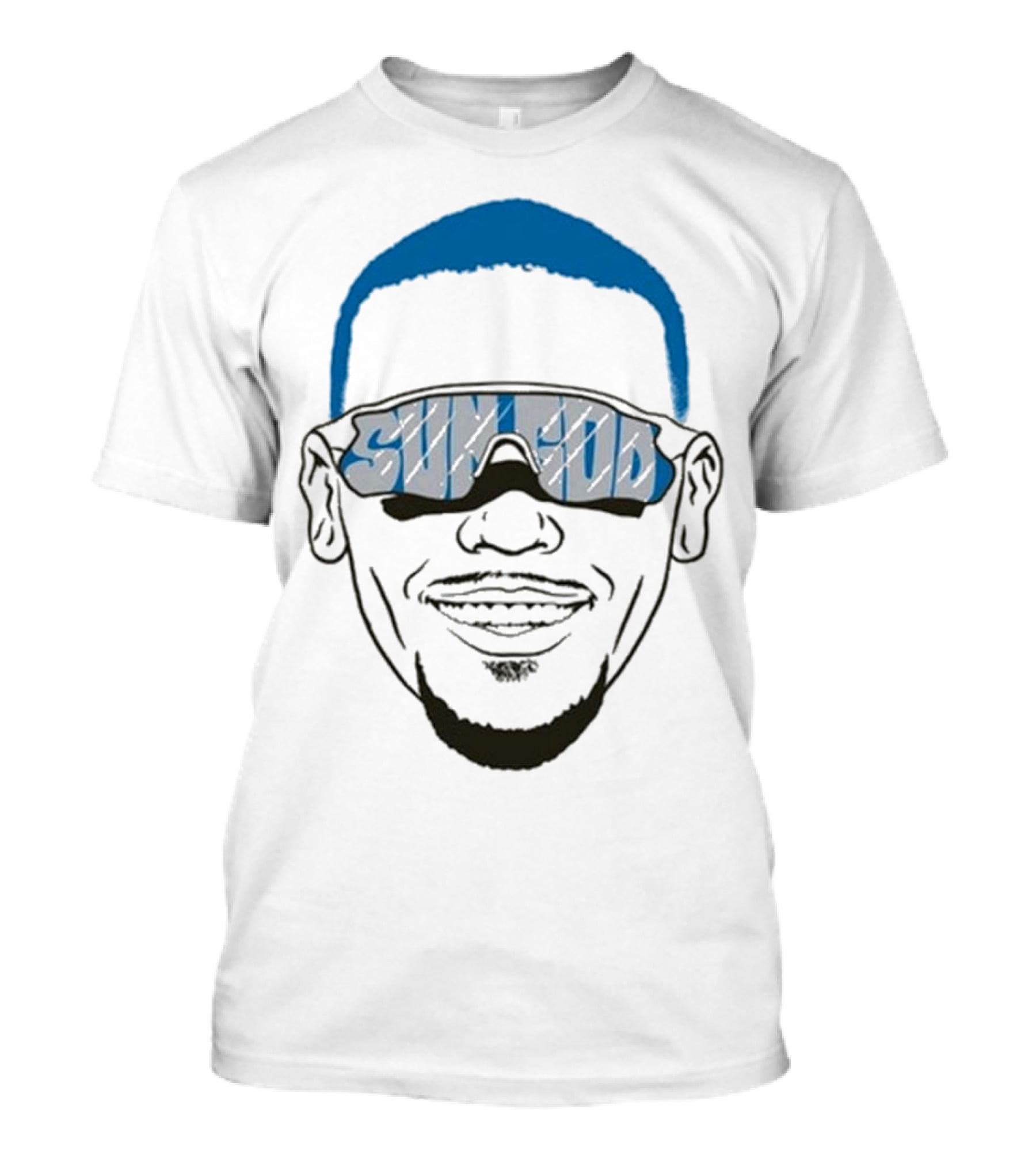 Sun God St Brown Head Sunglasses Smile T-Shirt