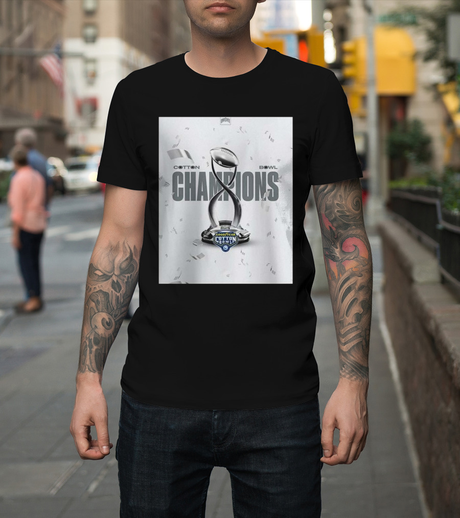 Cotton Bowl Champions Ohio State Buckeyes 2025 CFB Playoffs NCAA Division Trophy Iconic Victory T-Shirt